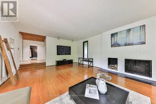 2225 Shardawn Mews, Mississauga, ON - Indoor Photo Showing Living Room With Fireplace