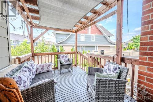 Wood Deck and Purgola off dining room. - 519 Kilspindie Ridge, Ottawa, ON - Outdoor With Deck Patio Veranda With Exterior