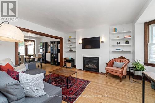 24 Ellen Street, Brampton, ON - Indoor Photo Showing Living Room With Fireplace