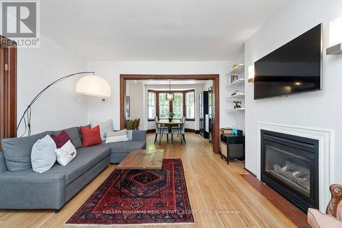 24 Ellen Street, Brampton, ON - Indoor Photo Showing Living Room With Fireplace