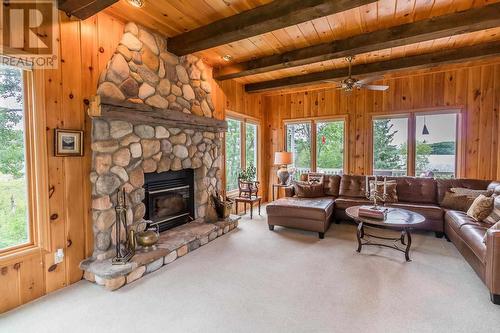 159 Mount Zion Rd, Bruce Mines, ON - Indoor Photo Showing Living Room With Fireplace