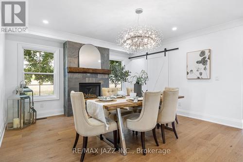 6601 Jamieson Road, Port Hope, ON - Indoor Photo Showing Dining Room With Fireplace