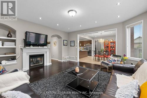 744 Sales Court, Milton, ON - Indoor Photo Showing Living Room With Fireplace