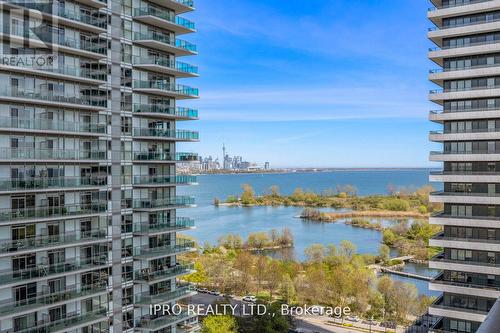 1313 - 30 Shore Breeze Drive, Toronto, ON - Outdoor With Body Of Water With Balcony With Facade