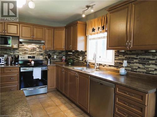 107 Macdonald Crescent, Durham, ON - Indoor Photo Showing Kitchen With Double Sink
