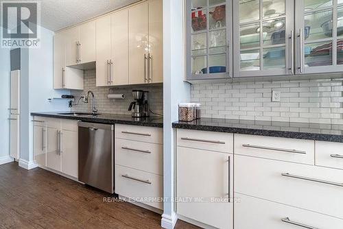 503 - 222 Jackson Street W, Hamilton, ON - Indoor Photo Showing Kitchen With Upgraded Kitchen