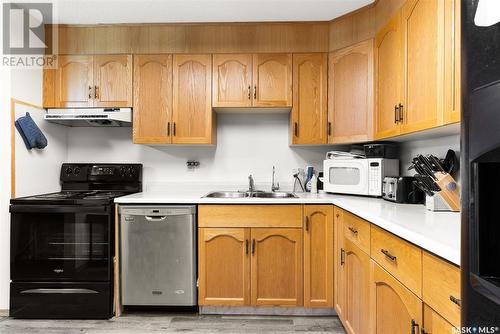 105 2275 Mcintyre Street, Regina, SK - Indoor Photo Showing Kitchen With Double Sink