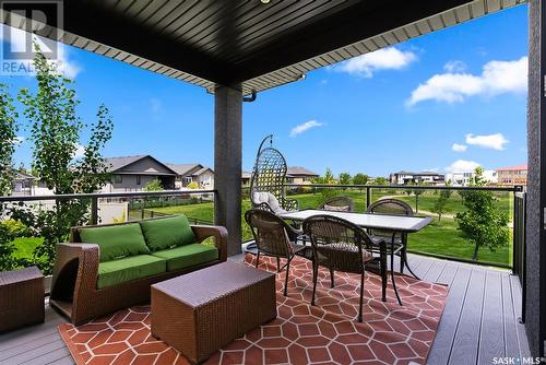 4216 Green Rose Crescent, Regina, SK - Outdoor With Deck Patio Veranda With Exterior