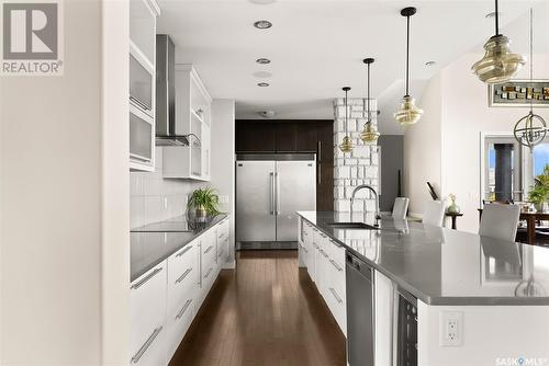 4216 Green Rose Crescent, Regina, SK - Indoor Photo Showing Kitchen With Upgraded Kitchen