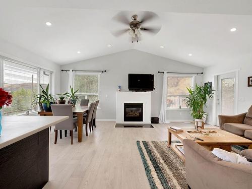 6220 Savona Access Rd, Kamloops, BC - Indoor Photo Showing Living Room With Fireplace