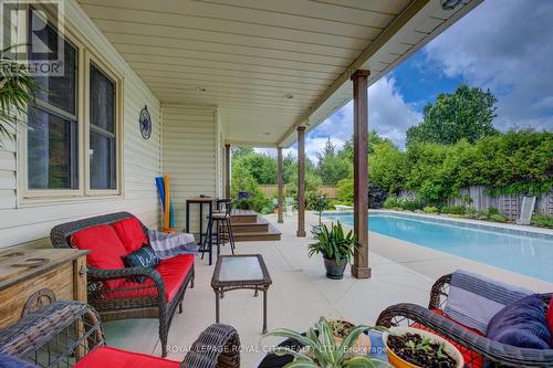 121 Parkside Drive W, Centre Wellington (Fergus), ON - Outdoor With In Ground Pool With Deck Patio Veranda With Exterior