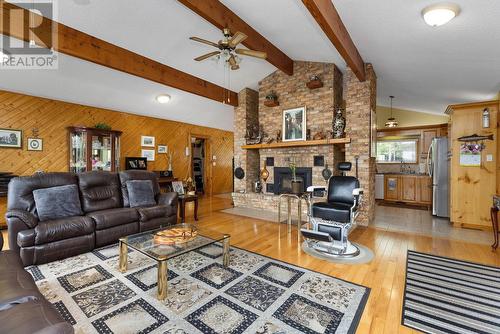 490 Crooked Bay Road, Georgian Bay, ON - Indoor Photo Showing Living Room With Fireplace