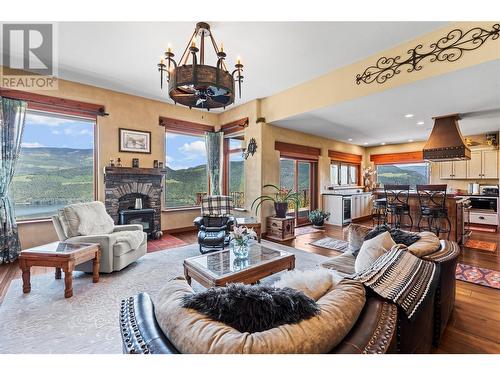 1309 Eagle Ridge Road, Lumby, BC - Indoor Photo Showing Living Room With Fireplace