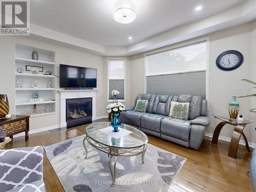 12 Bonavista Drive, Brampton, ON - Indoor Photo Showing Living Room With Fireplace