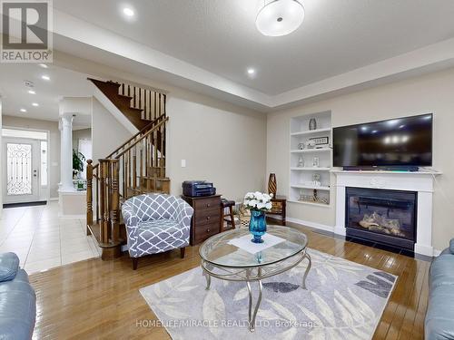 12 Bonavista Drive, Brampton, ON - Indoor Photo Showing Living Room With Fireplace