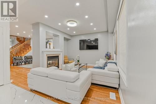 36 Blue Diamond Drive, Brampton, ON - Indoor Photo Showing Living Room With Fireplace