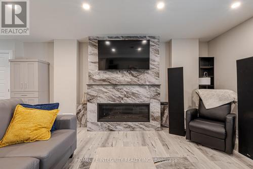 4 Silverbell Court, Brampton, ON - Indoor Photo Showing Living Room With Fireplace
