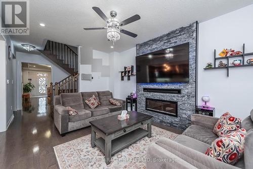 15 Bachelor Street, Brampton, ON - Indoor Photo Showing Living Room With Fireplace