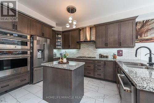 17 Bachelor Street, Brampton, ON - Indoor Photo Showing Kitchen With Stainless Steel Kitchen With Double Sink With Upgraded Kitchen