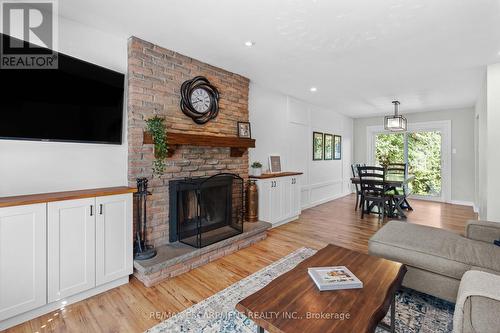 468 Mount Albion Road, Hamilton, ON - Indoor Photo Showing Living Room With Fireplace
