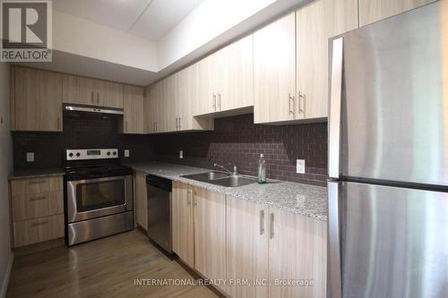 F206 - 275 Larch Street N, Waterloo, ON - Indoor Photo Showing Kitchen With Stainless Steel Kitchen With Double Sink
