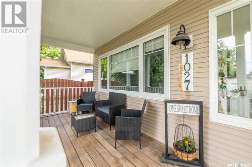 1027 Grafton Avenue, Moose Jaw, SK - Outdoor With Deck Patio Veranda With Exterior