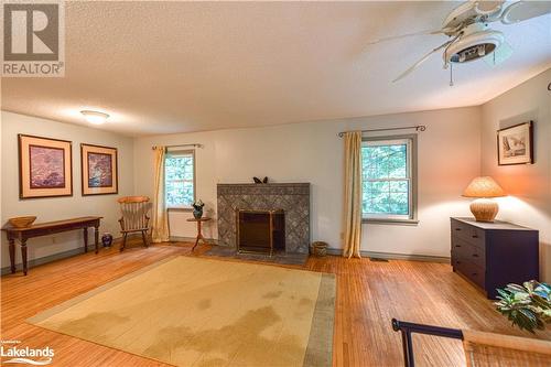 1923 Marchmont Road, Severn, ON - Indoor Photo Showing Living Room With Fireplace