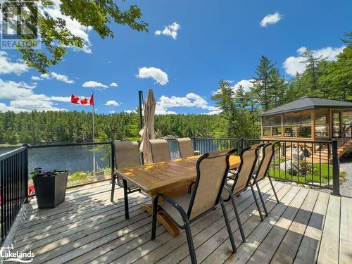 gazebo - 254G X Bay Road, Alban, ON - Indoor Photo Showing Living Room With Body Of Water