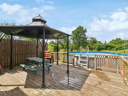 Backyard - 229 Ch. Du Marquis, Pontiac, QC - Outdoor With Above Ground Pool