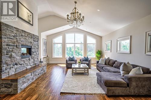 3948 Vandorf Side Road, Whitchurch-Stouffville, ON - Indoor Photo Showing Living Room With Fireplace