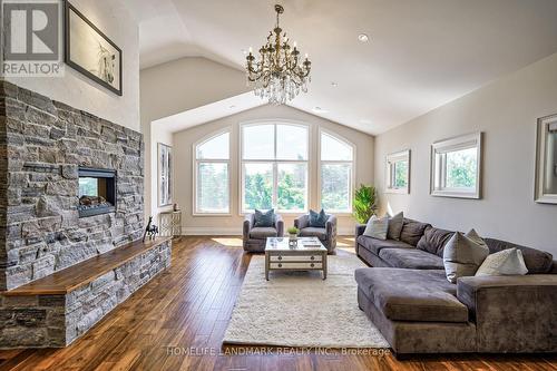 3948 Vandorf Sideroad, Whitchurch-Stouffville, ON - Indoor Photo Showing Living Room With Fireplace
