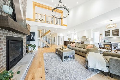 85 Miles Road, Hamilton, ON - Indoor Photo Showing Living Room With Fireplace