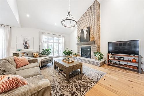 85 Miles Road, Hamilton, ON - Indoor Photo Showing Living Room With Fireplace