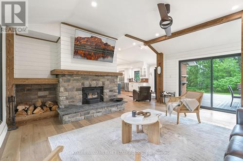 4 Greenwood Crescent, East Garafraxa, ON - Indoor Photo Showing Living Room With Fireplace