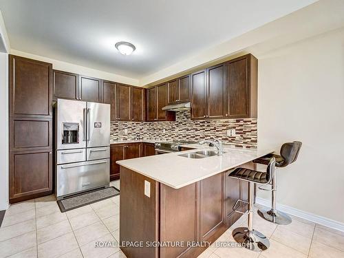 15 Yardmaster Dr, Brampton, ON - Indoor Photo Showing Kitchen With Double Sink