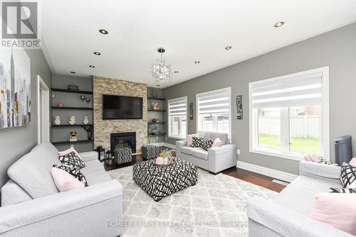 84 Latania Boulevard, Brampton, ON - Indoor Photo Showing Living Room With Fireplace