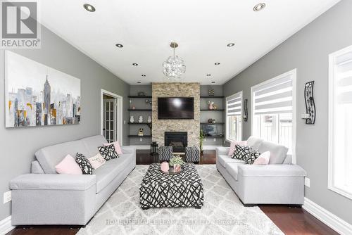 84 Latania Boulevard, Brampton, ON - Indoor Photo Showing Living Room With Fireplace