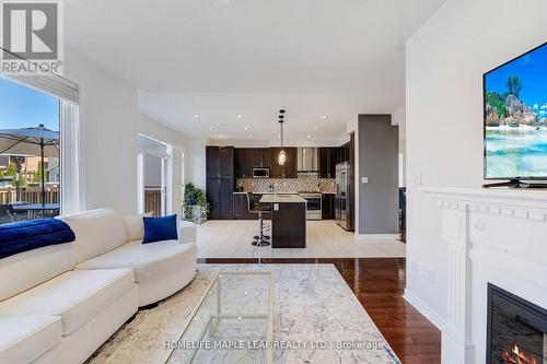 39 Snapdragon Square, Brampton, ON - Indoor Photo Showing Living Room With Fireplace