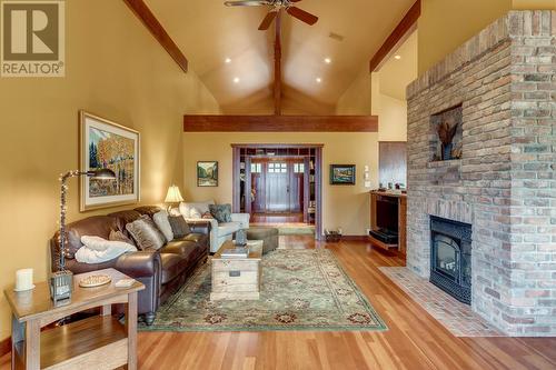 5383 Geary Creek Road, Fairmont Hot Springs, BC - Indoor Photo Showing Living Room With Fireplace