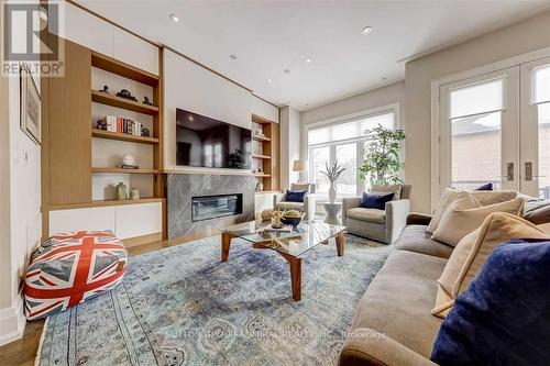 335 St Germain Avenue, Toronto, ON - Indoor Photo Showing Living Room With Fireplace
