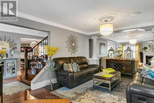 77 Morningview Trail, Toronto, ON - Indoor Photo Showing Living Room With Fireplace