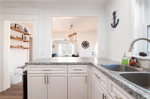 129 Forest Avenue, Port Colborne, ON - Indoor Photo Showing Kitchen With Double Sink