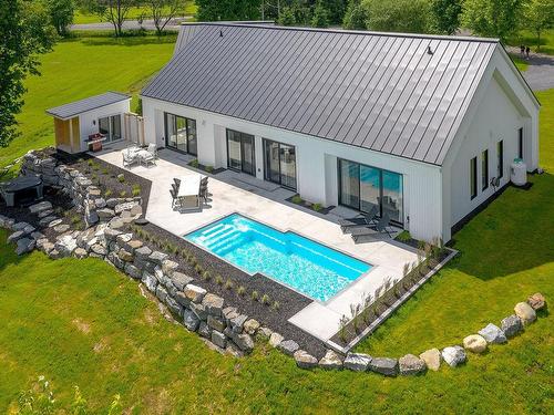 Aerial photo - 117 Ch. Santerre, Sutton, QC - Outdoor With In Ground Pool