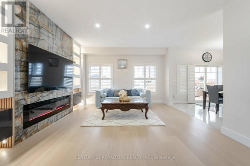 55 Netherwood Road, Kitchener, ON - Indoor Photo Showing Living Room With Fireplace