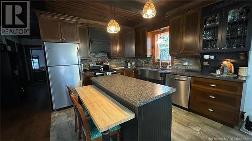 49 Chemin Du Rang 5+6, Saint-Quentin, NB - Indoor Photo Showing Kitchen With Double Sink