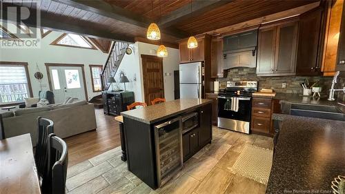 49 Chemin Du Rang 5+6, Saint-Quentin, NB - Indoor Photo Showing Kitchen With Double Sink