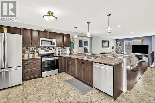 1133 Thunderbay Avenue, Windsor, ON - Indoor Photo Showing Kitchen With Double Sink With Upgraded Kitchen