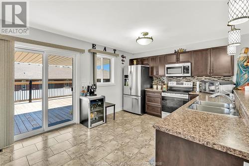 1133 Thunderbay Avenue, Windsor, ON - Indoor Photo Showing Kitchen With Double Sink