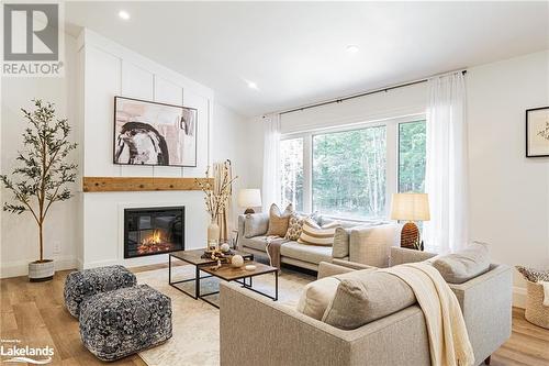 93 Summer Leigh Trail, Huntsville, ON - Indoor Photo Showing Living Room With Fireplace