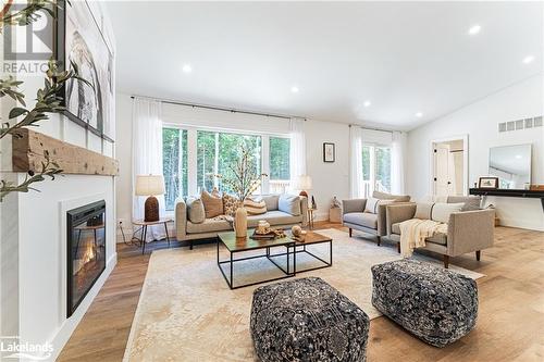 93 Summer Leigh Trail, Huntsville, ON - Indoor Photo Showing Living Room With Fireplace